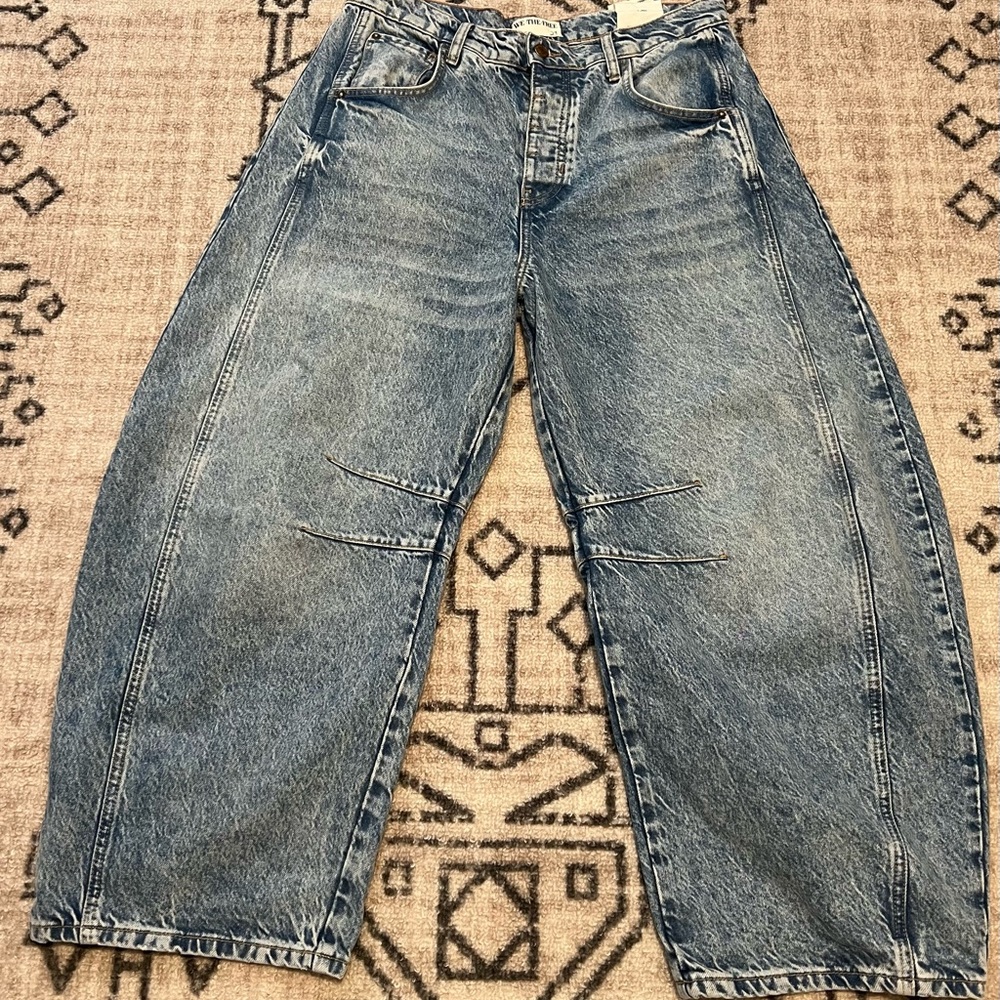 Free People Mid-rise Barrel Jeans
